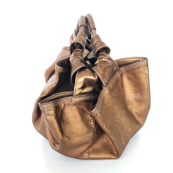 LOEWE Metallic Bronze Soft Leather Hobo Tote - Picture 5 of 14